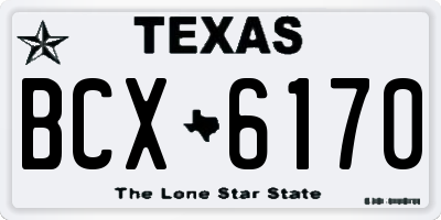 TX license plate BCX6170