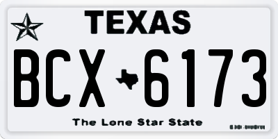 TX license plate BCX6173