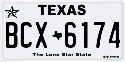 TX license plate BCX6174