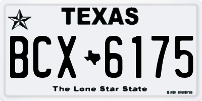 TX license plate BCX6175