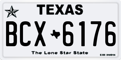 TX license plate BCX6176