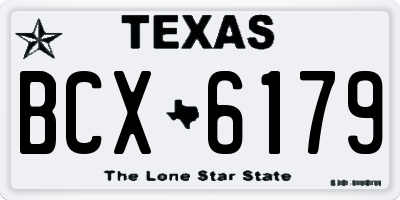 TX license plate BCX6179