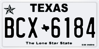 TX license plate BCX6184