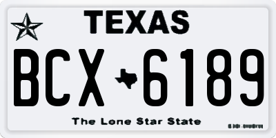 TX license plate BCX6189