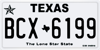 TX license plate BCX6199