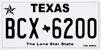 TX license plate BCX6200