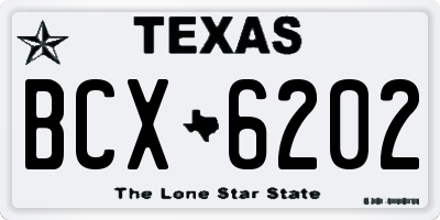 TX license plate BCX6202