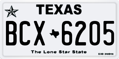 TX license plate BCX6205