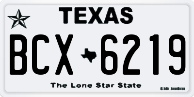 TX license plate BCX6219