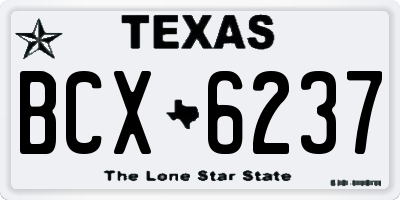 TX license plate BCX6237