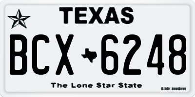 TX license plate BCX6248