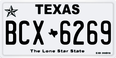 TX license plate BCX6269