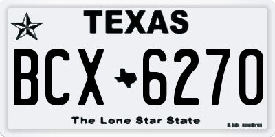 TX license plate BCX6270