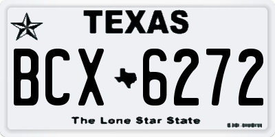 TX license plate BCX6272