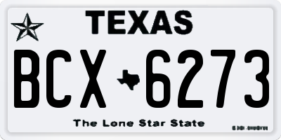 TX license plate BCX6273