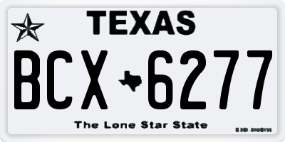 TX license plate BCX6277