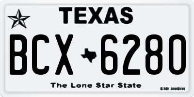TX license plate BCX6280