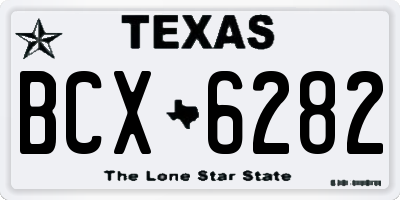 TX license plate BCX6282