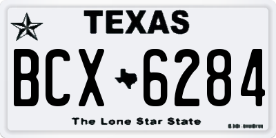 TX license plate BCX6284