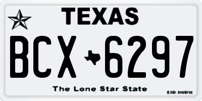 TX license plate BCX6297