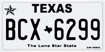TX license plate BCX6299