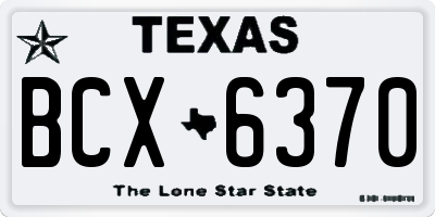 TX license plate BCX6370