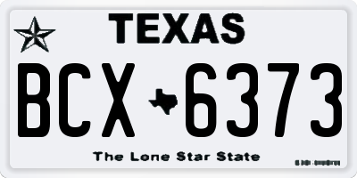 TX license plate BCX6373