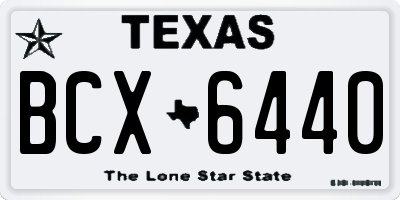 TX license plate BCX6440