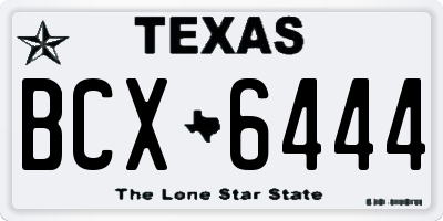 TX license plate BCX6444