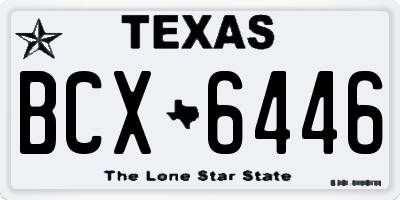 TX license plate BCX6446