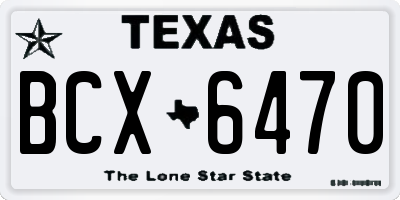 TX license plate BCX6470