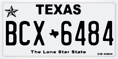 TX license plate BCX6484