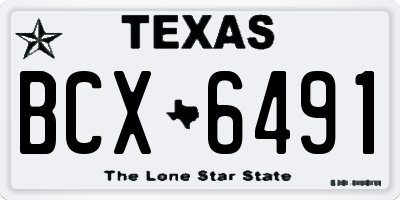 TX license plate BCX6491