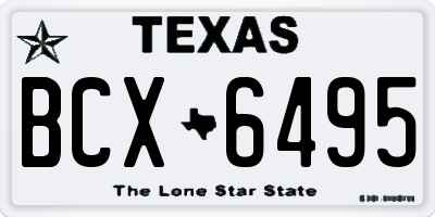 TX license plate BCX6495