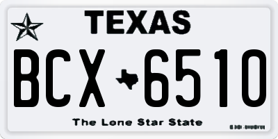 TX license plate BCX6510