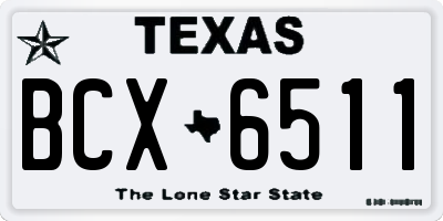 TX license plate BCX6511