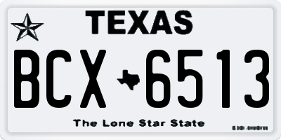 TX license plate BCX6513
