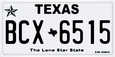 TX license plate BCX6515