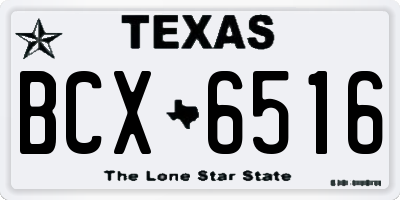 TX license plate BCX6516