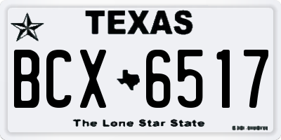 TX license plate BCX6517