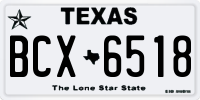 TX license plate BCX6518
