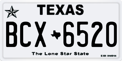 TX license plate BCX6520