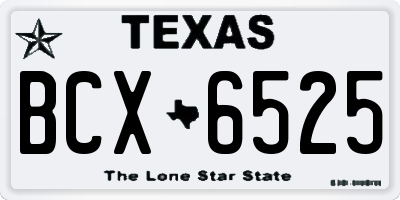 TX license plate BCX6525
