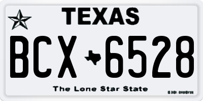 TX license plate BCX6528