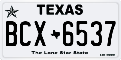 TX license plate BCX6537