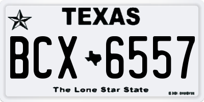 TX license plate BCX6557