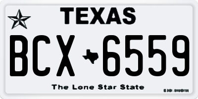 TX license plate BCX6559
