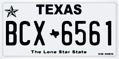 TX license plate BCX6561