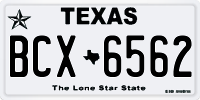 TX license plate BCX6562