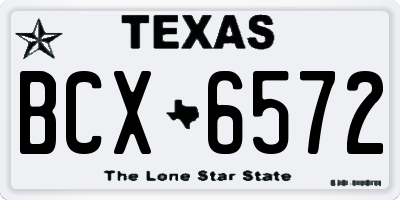 TX license plate BCX6572